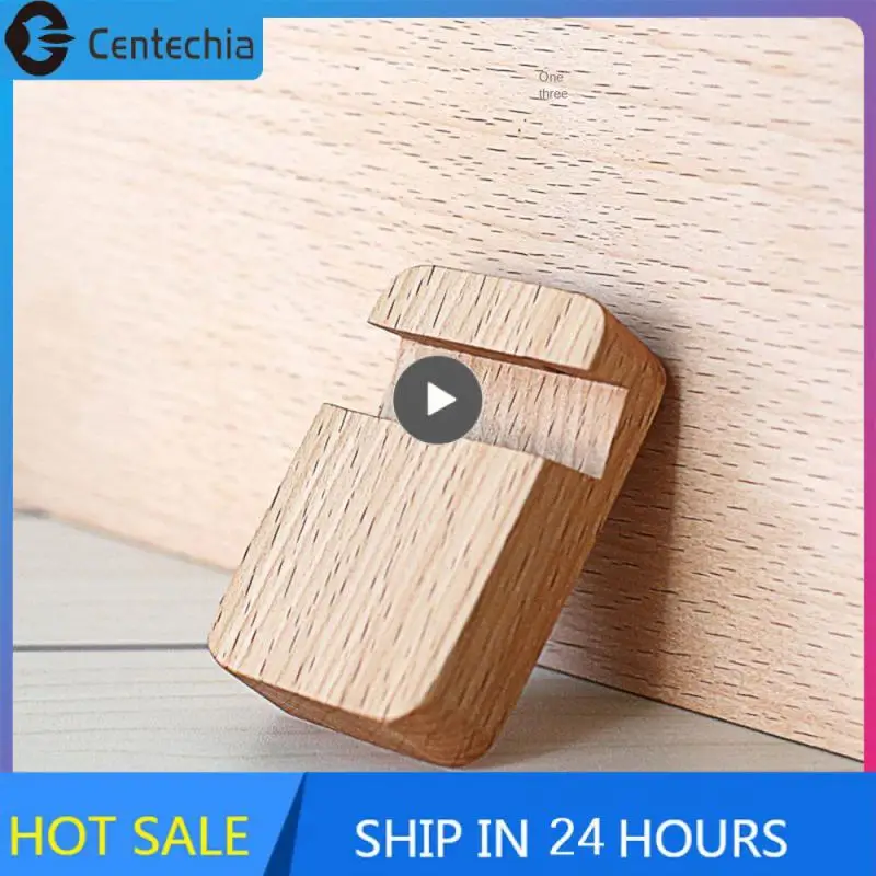 Przenośne stojaki na telefony komórkowe z litego drewna Leniwa podstawka dokująca Modny design Wysokiej jakości materiały drewniane Uchwyt na biurko Trwały