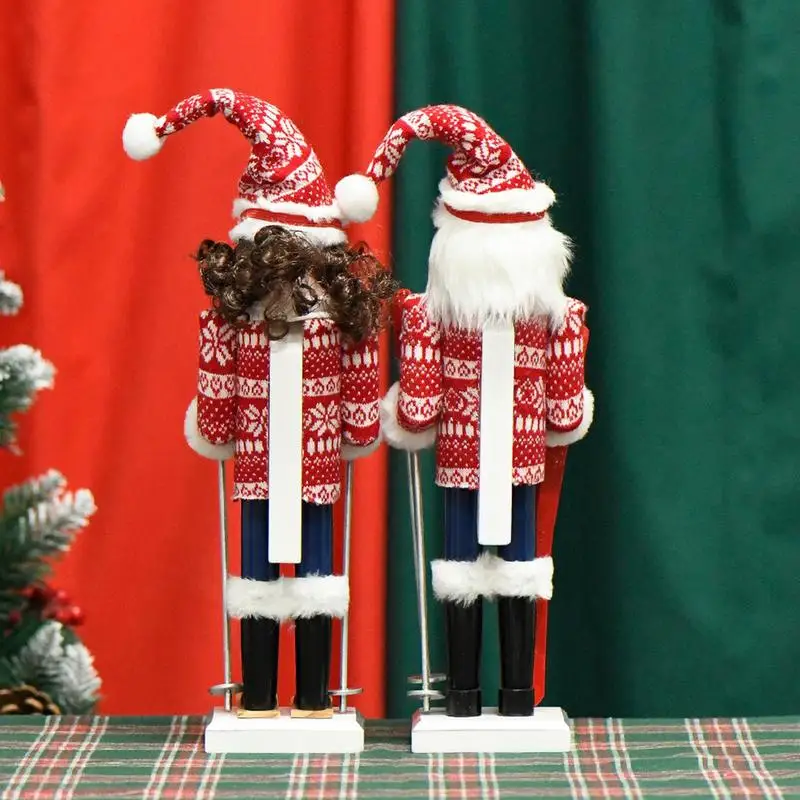 

Рождественский лыжный Щелкунчик Рождественское праздничное украшение Праздничная фигурка Щелкунчика для дома Настольная книжная полка Камин Камин