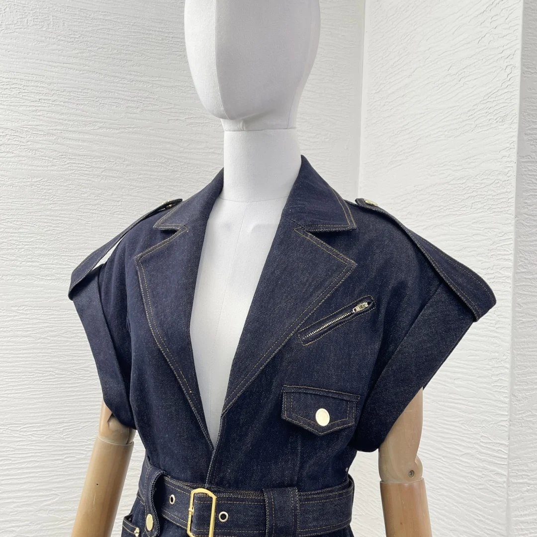 

2025 New Women Denim Series High Quality Spring Summer Beach Style All Matching Clothing