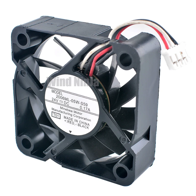 Ventilador de flujo Axial para convertidor de frecuencia, ventilador de refrigeración de 5cm, 50mm, 50x50x15mm, DC24V, 0.17A, 3 pines, 2006ML-05W-S59