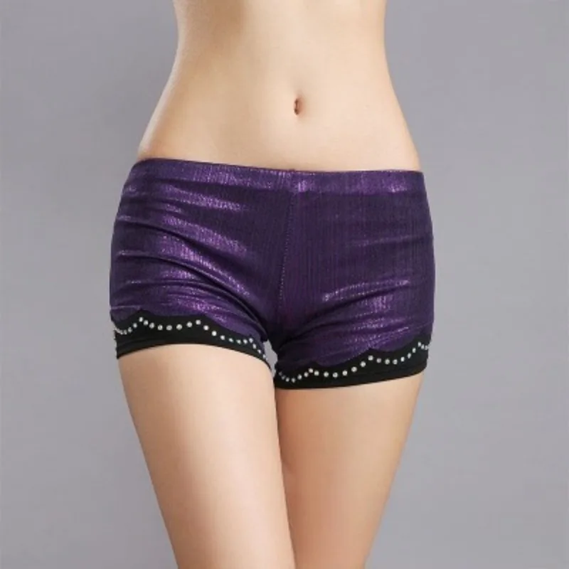 Pantalones de danza del vientre personalizados, mallas, pantalones de seguridad antideslumbrantes, pantalones de entrenamiento ajustados para mujeres adultas, pantalones cortos de tres partes