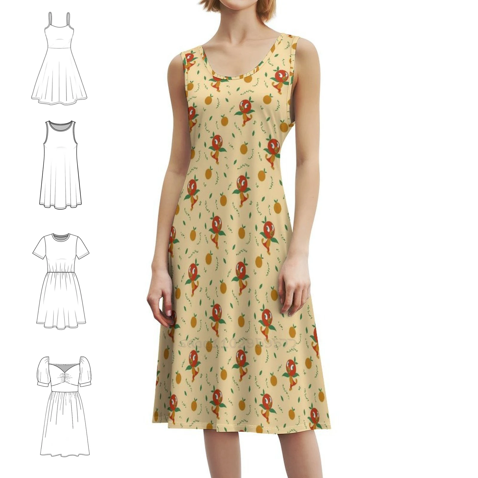 

Оранжевые мысли! Женское элегантное вечернее платье Платье трапециевидной формы с короткими/длинными/опциями без рукавов Оранжевый мир птичьего валя