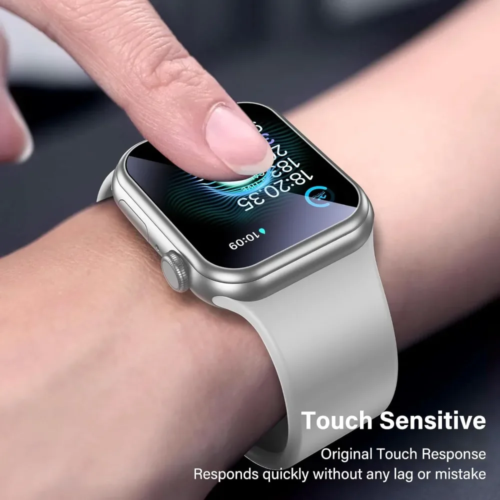 Screen Protector film for Apple Watch 45mm 44mm 41mm 40mm Tempered Glass Case iWatch Series 9 8 7 6 5 SE Anti Scratch Accessorie