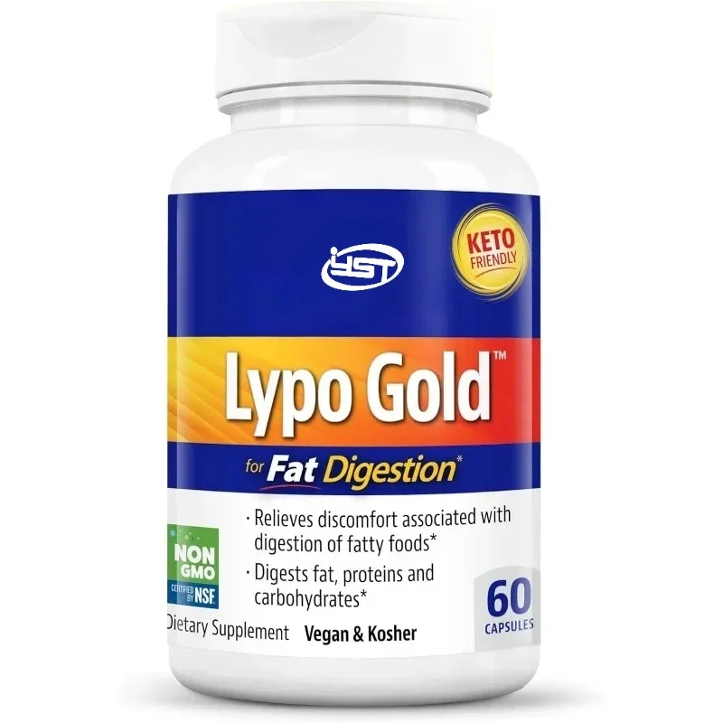 Digestive Enzyme Used for Fat Digestion, Providing Fast Acting Gas and Bloating Relief-60 Capsules