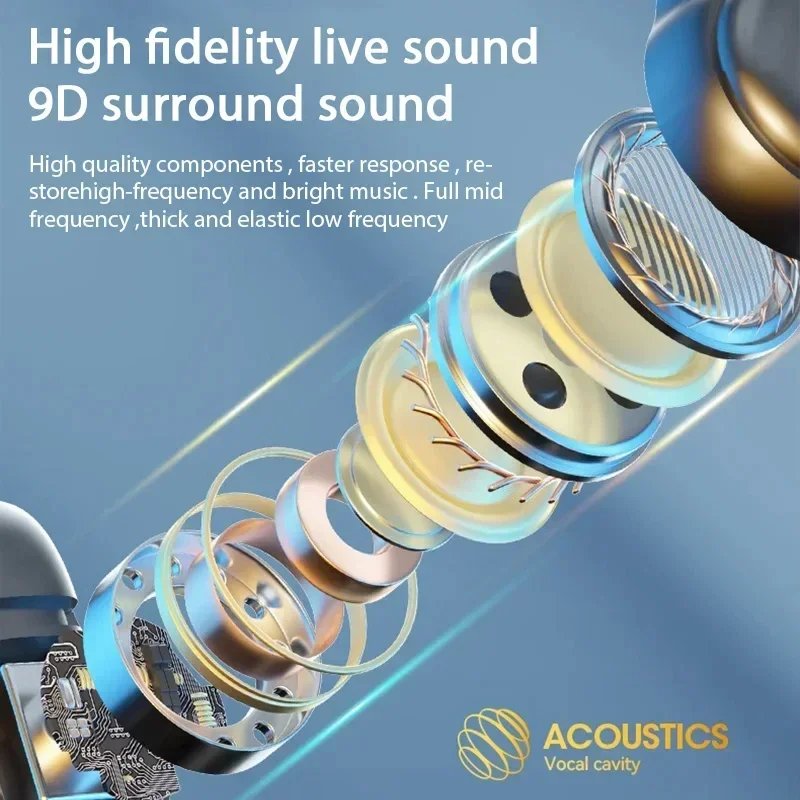 سماعة Bosebye M47 بلوتوث أصلية TWS لاسلكية رياضية توصيل عظمي ستيريو بيس مع مايكروفون - 6