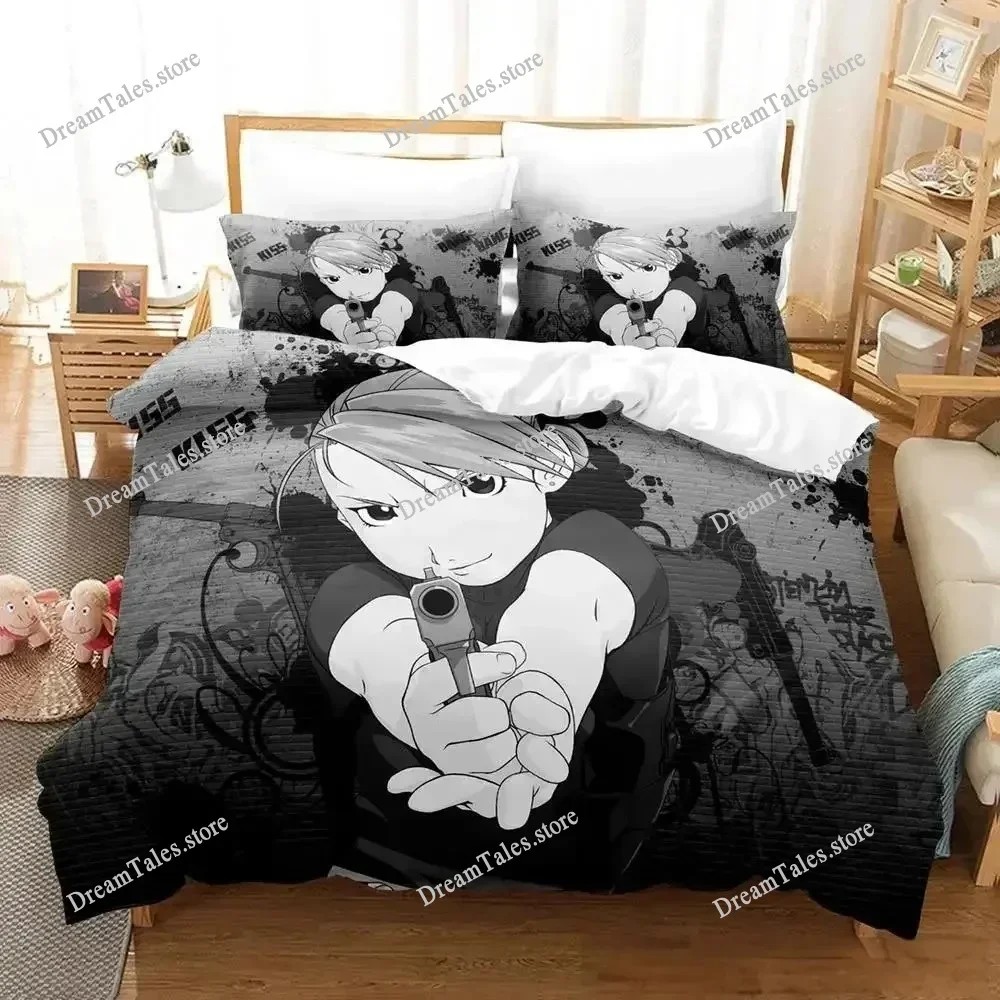 

Fullmetal Alchemist Bedding Set Single Twin Full Queen King Size Bed Set Aldult Kid Bedroom Duvet Cover Sets 3D Print Anime Bed7