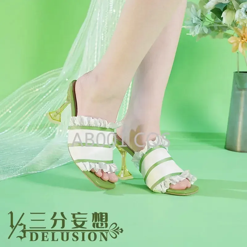 ❤ ❤ 2025 متوفر في المخزون أنيمي ميلودي بيتشي الملعب توين رينا تأثيري حلي أحذية شعر مستعار حفلة الهالوين كوم جديد ★ ☆