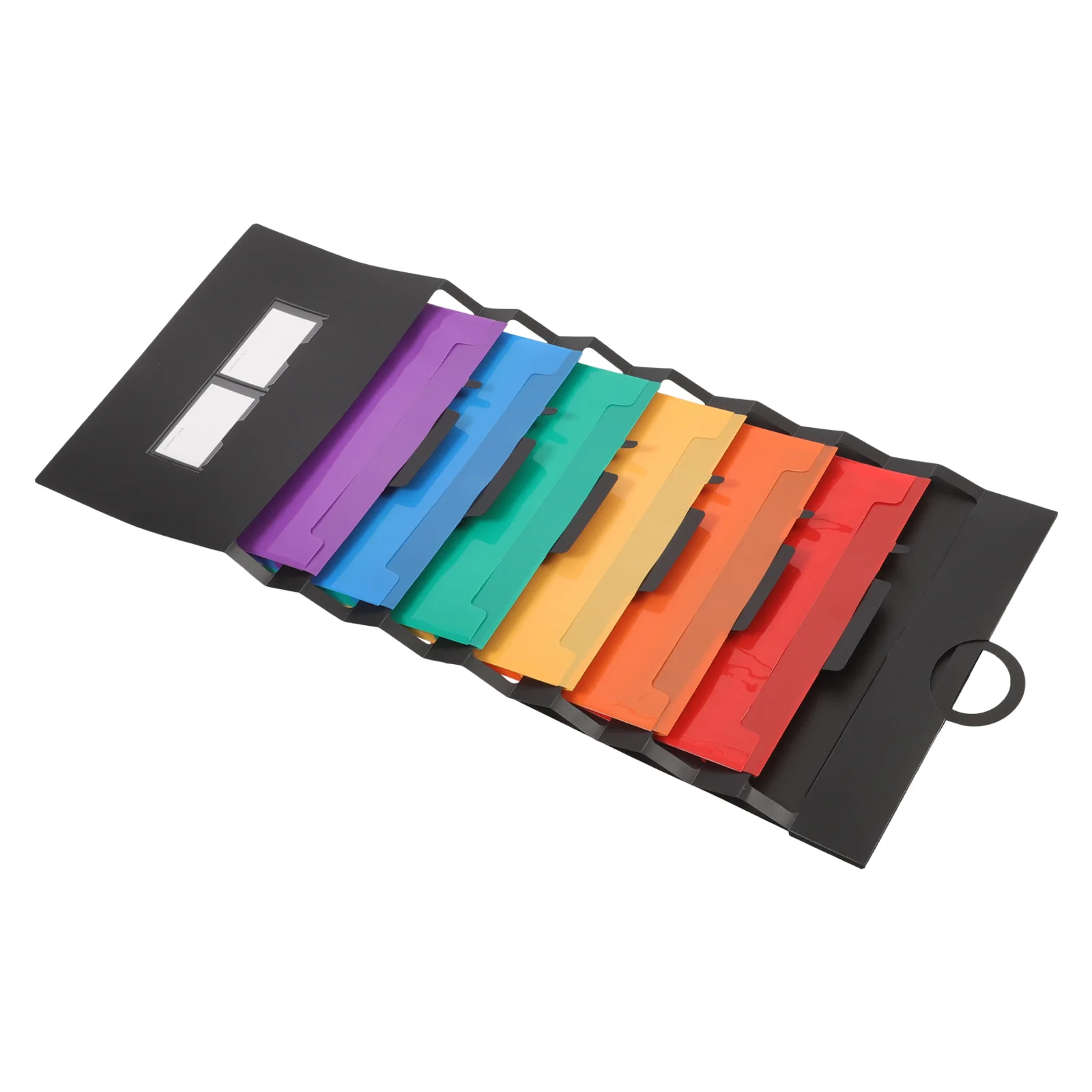 Rainbow Accordion Bag File Organizer Plastic Pocket Folders Outdoor Multi-layer Document Strap Pp Portable Storage