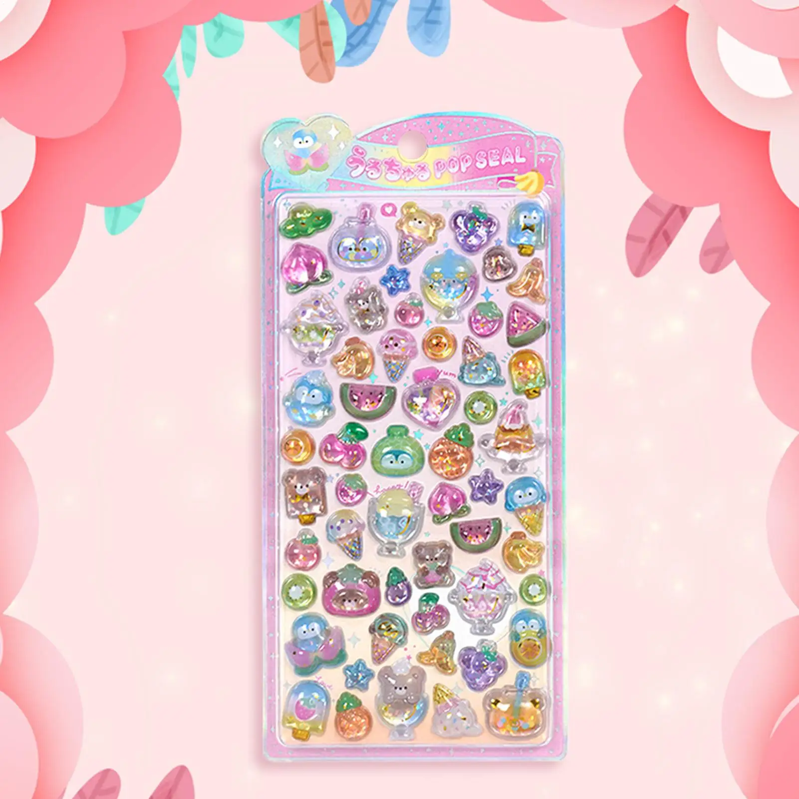 

Stickers for Kids 3D Sparkly Stickers Resin Crystal Texture Decals for School Student Teen Child Adult Car Craft Laptop Bottle