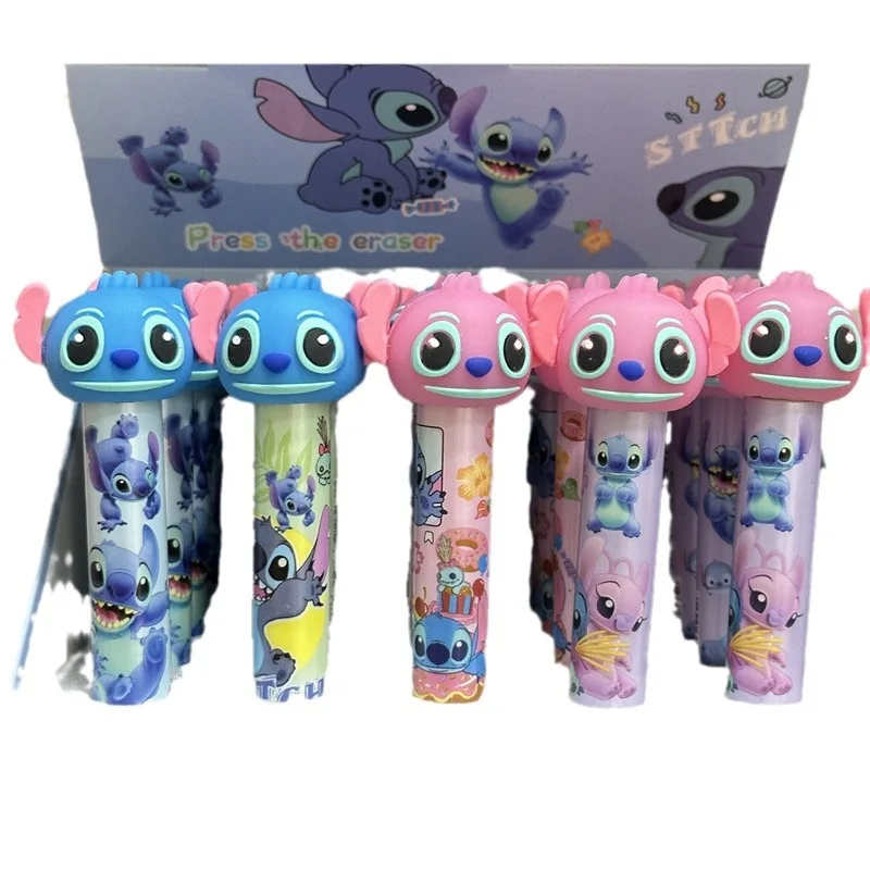 Disney Stitch Eraser with Lipstick Design, Press Batom, Papelaria para as mãos não sujas, Prêmios, Escritório e Material Escolar, Atacado