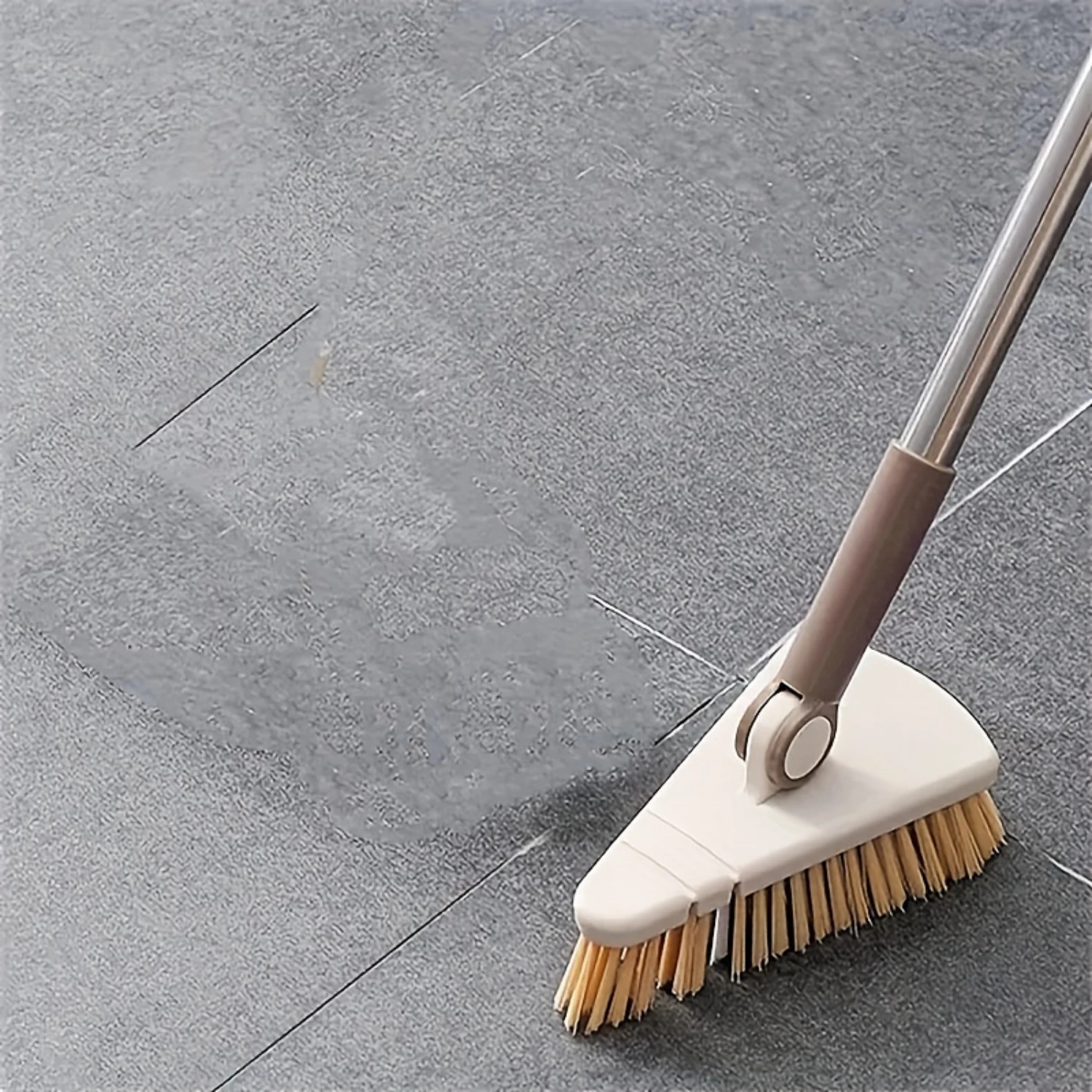 1 spazzola per pavimenti con manico extra lungo: scrubber per doccia con setole rigide per una pulizia efficace di bagno, cucina e balcone