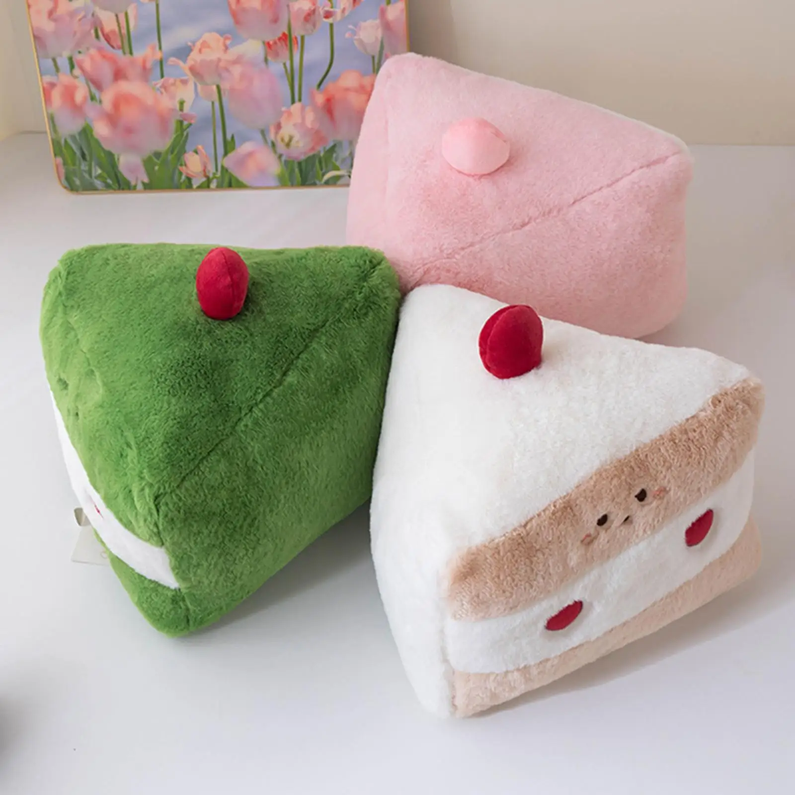 Cake Pillow Snacks Plush Toys Hug Pillow Cake Cushion for Sofa Bedroom Home