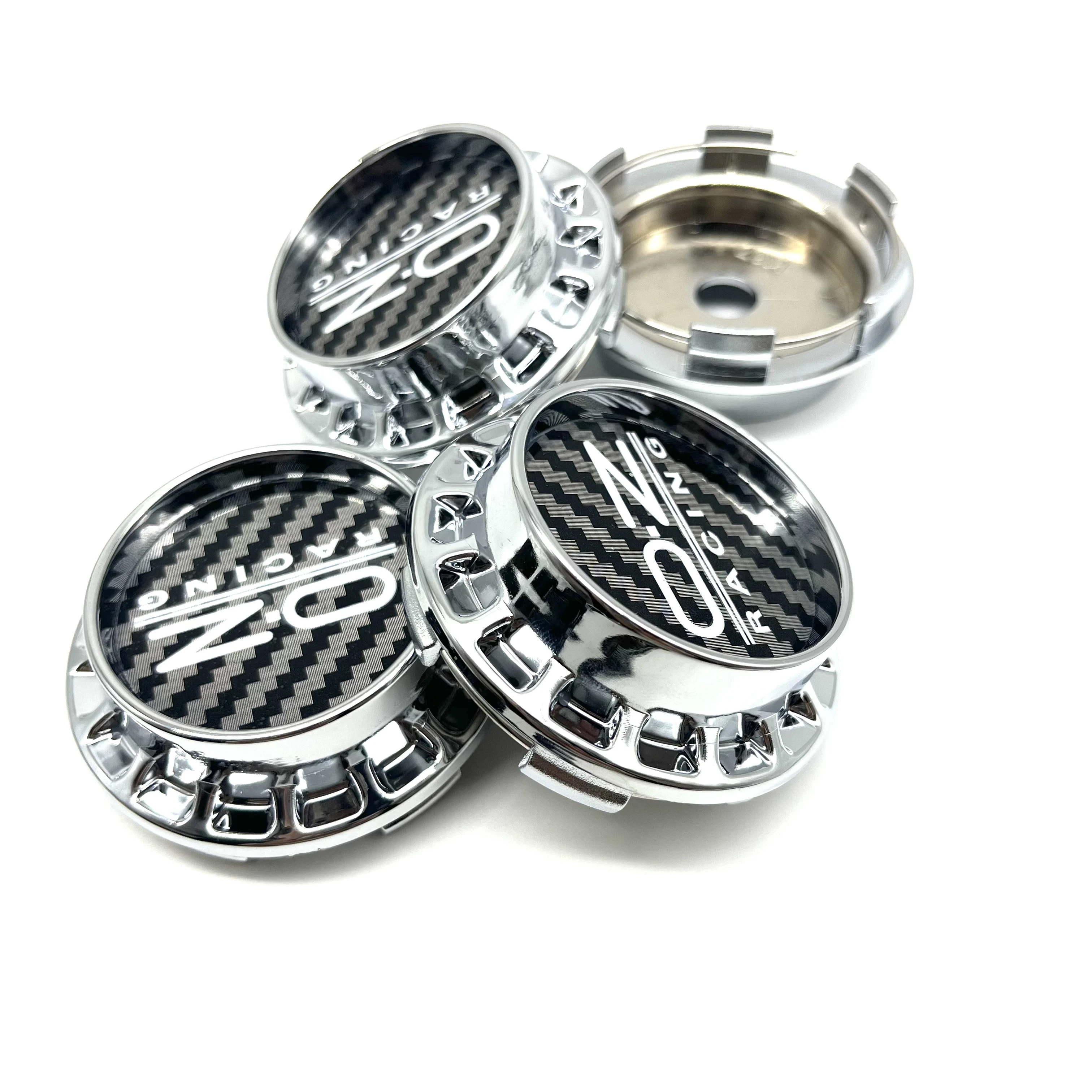 4 stuks/verpakking 67mm auto wielnaafdoppen velg centrum hub cover K67 hoge dop passend voor 45mm OZ O.Z Racing embleem stickers styling accessoires