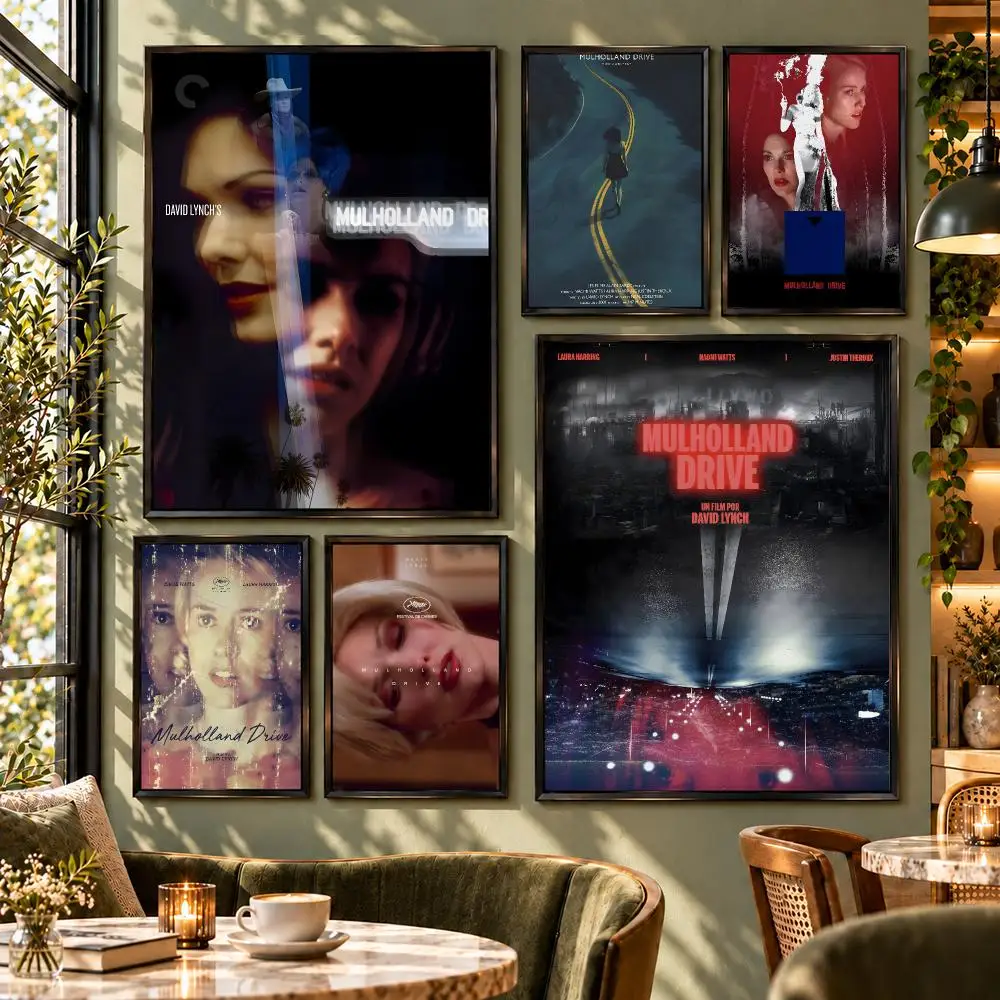 Movie David Lynch Mulholland Drive Poster HD Self Adhesive Wall Decor for Bedroom Dorm Room Office Gaming Room Gift