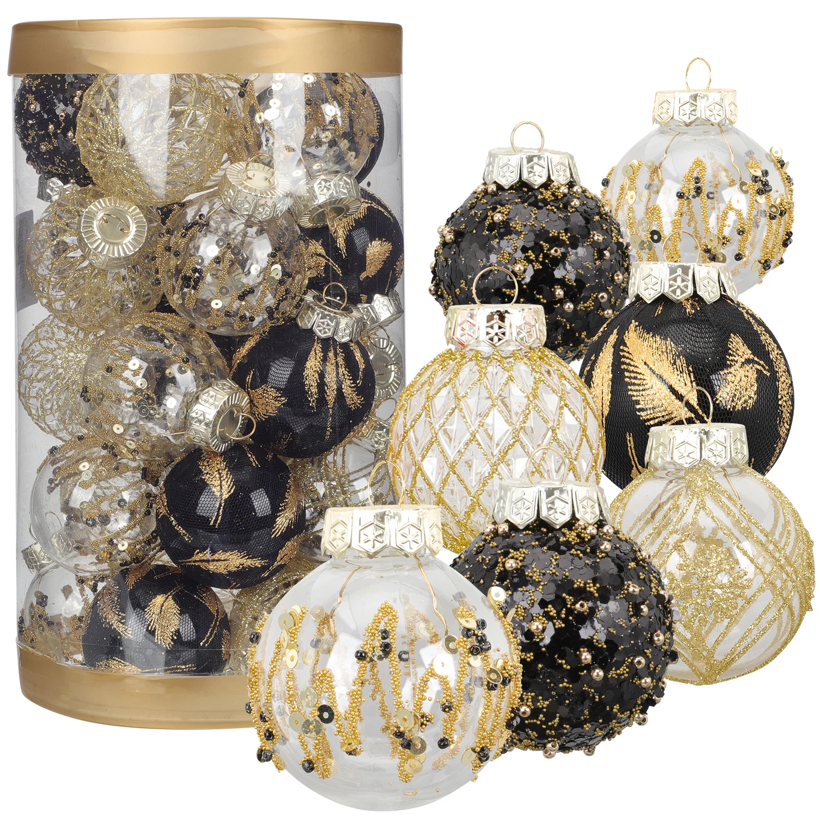 

25Pcs Xmas Tree Ornaments Set Hanging Christmas Decorative Balls for Festival Party Photo Prop Christmas Tree Decor