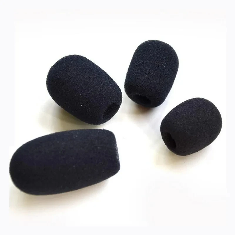 10pcs Microphone Cover Headset Replacement Foam Telephone Headphone Mic Case Microphone Windscreen Windshied Sponge