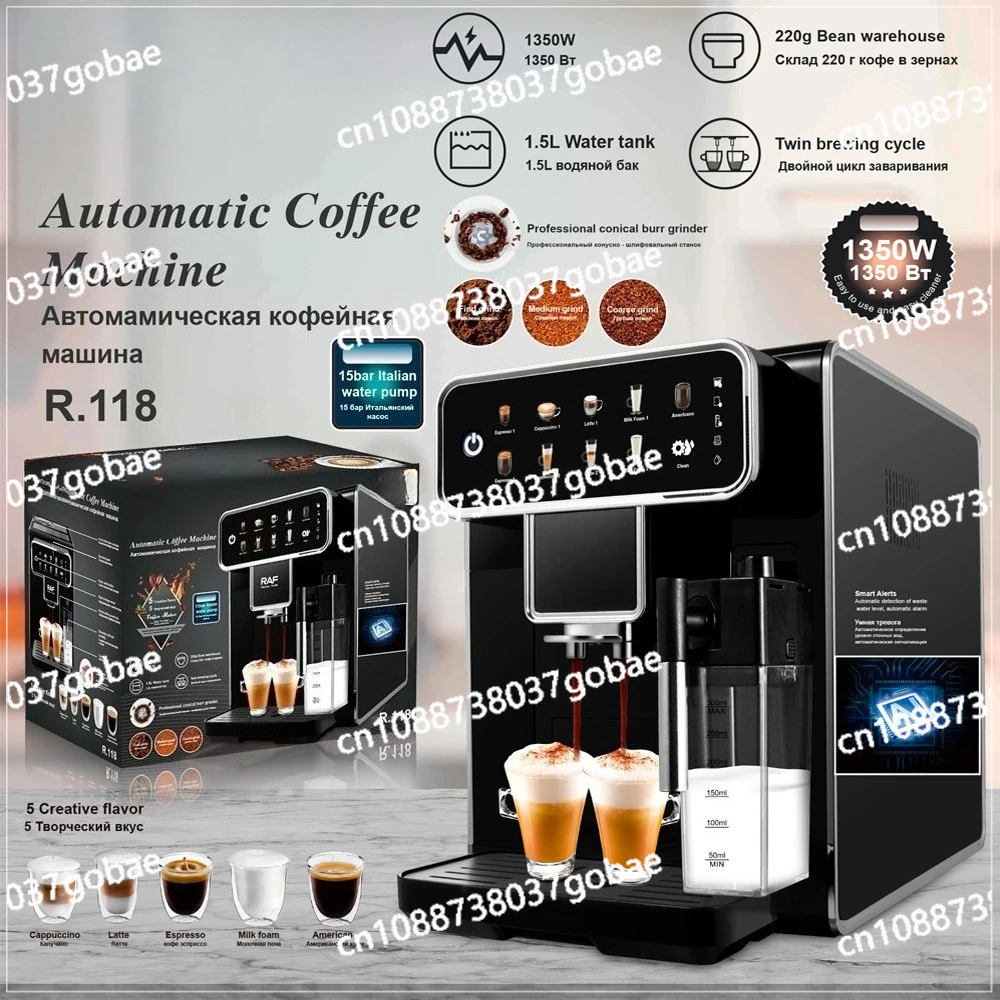 European standard cross-border pump coffee machine, home semi-automatic espresso machine, milk frother