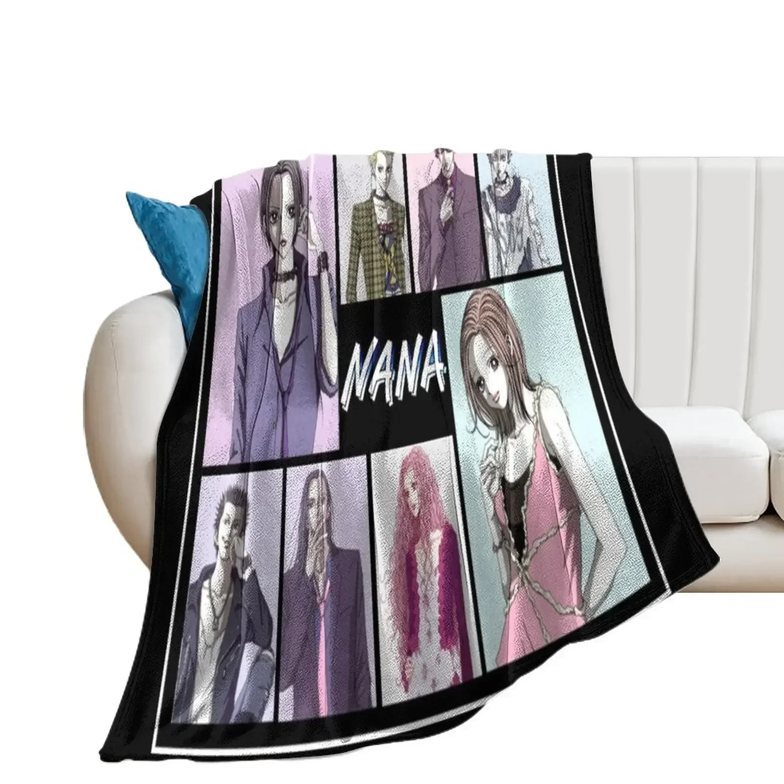 

Nana Anime Throw Blanket Hairys Decorative Sofas Blankets