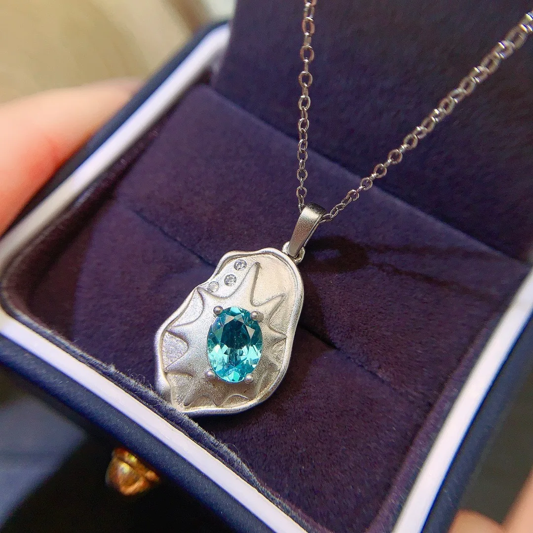 

Персонализированный и модный эксклюзивный женский кулон из стерлингового серебра S925 с топазом, элитные ювелирные изделия, модный подарок