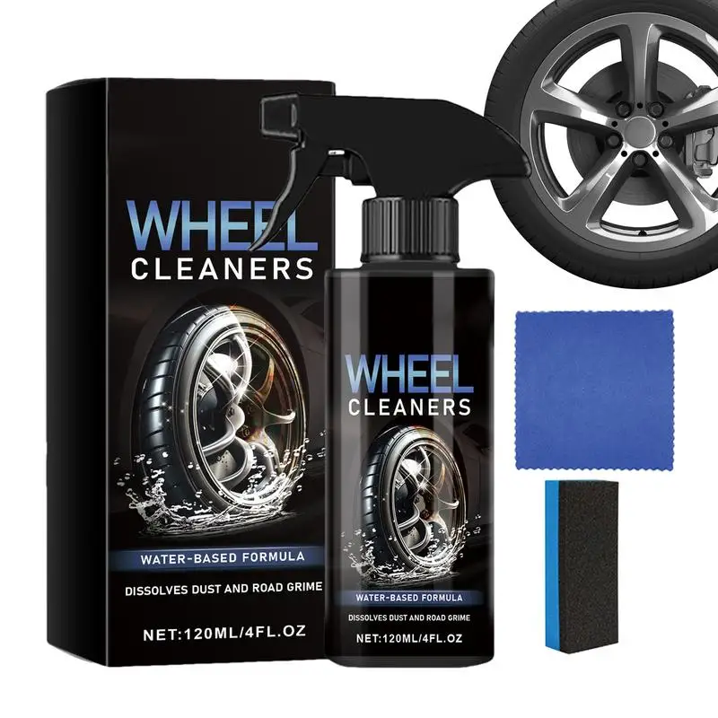 

Car Wash Wheel Cleaning 120ml Portable Tire Cleaner Multi-Purpose Car Cleaner Spray Wheel Care For Cars Trucks SUVs