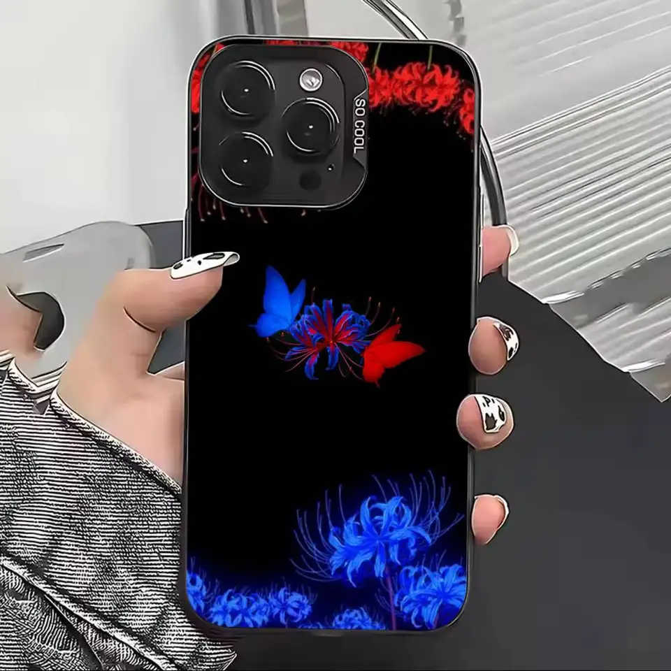 Funda de Teléfono Tokyo G-Ghoul 12Red s-spider lily-y para iPhone 17,16,15,14,13,12,11Plus,Pro Max,XS, Interior Plateado 4
