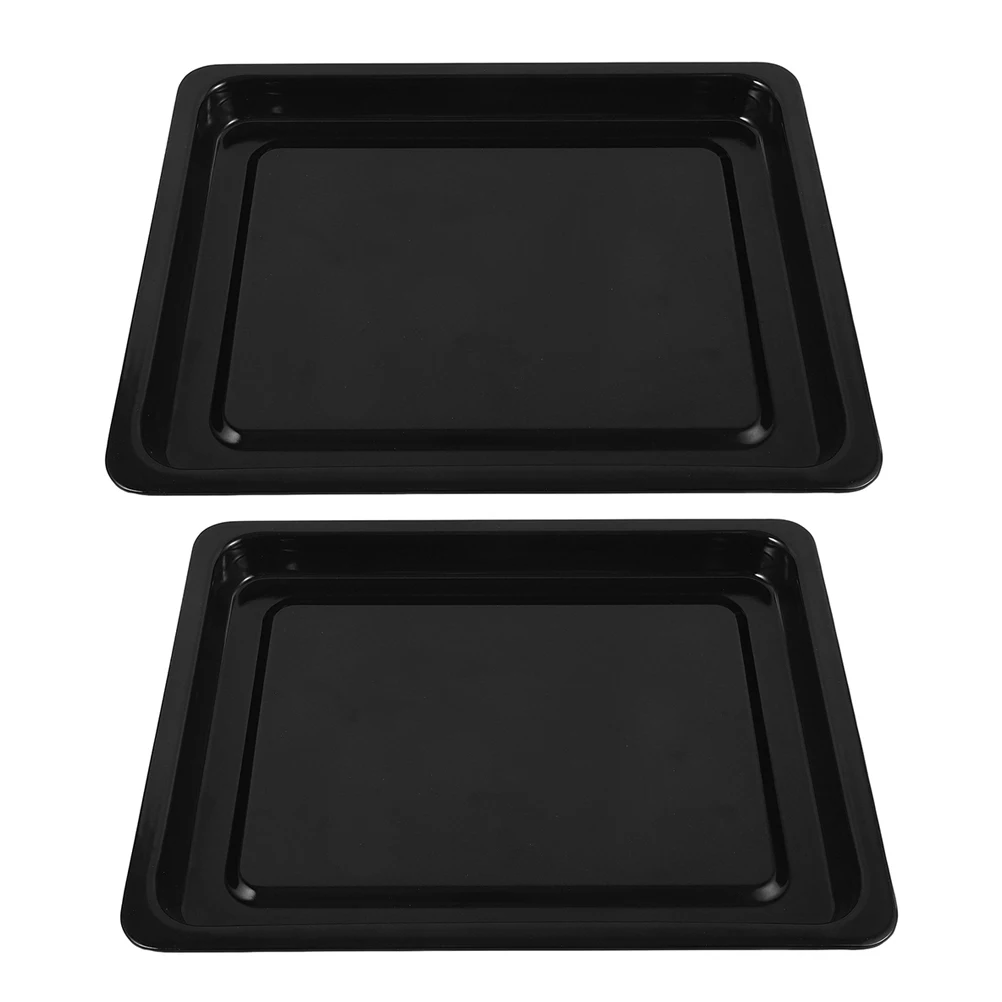 

2Pcs Black Sheet Baking Dishes For Oven Pans Trays 34x26x25cm Commercial Oven Cookie Sheets Pan Sturdy Heat Resistant