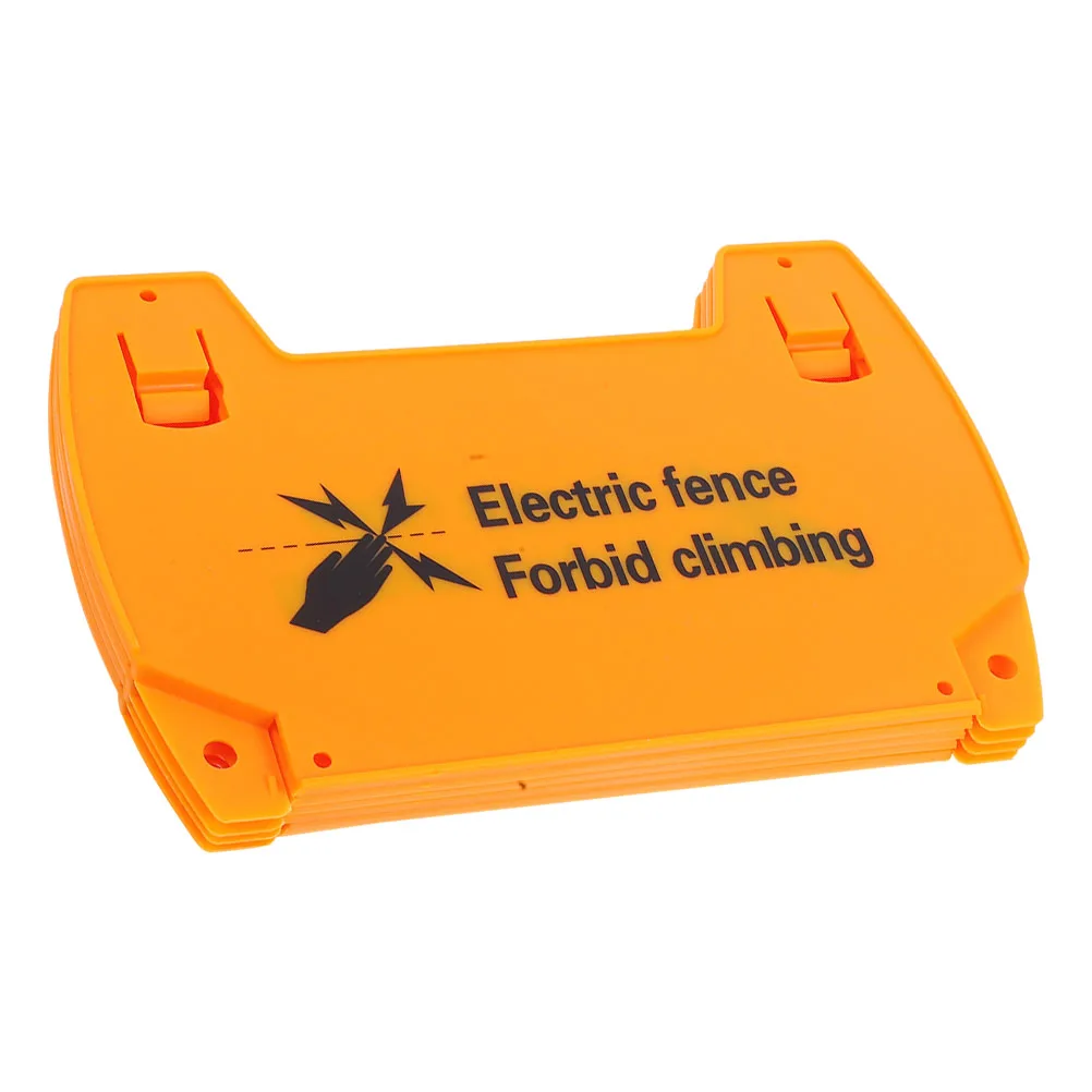 

4pcs Warning Signs 22.5X14.5Cm Plastic Outdoor Electric Fence Danger Labels High Voltage Waterproof Weather
