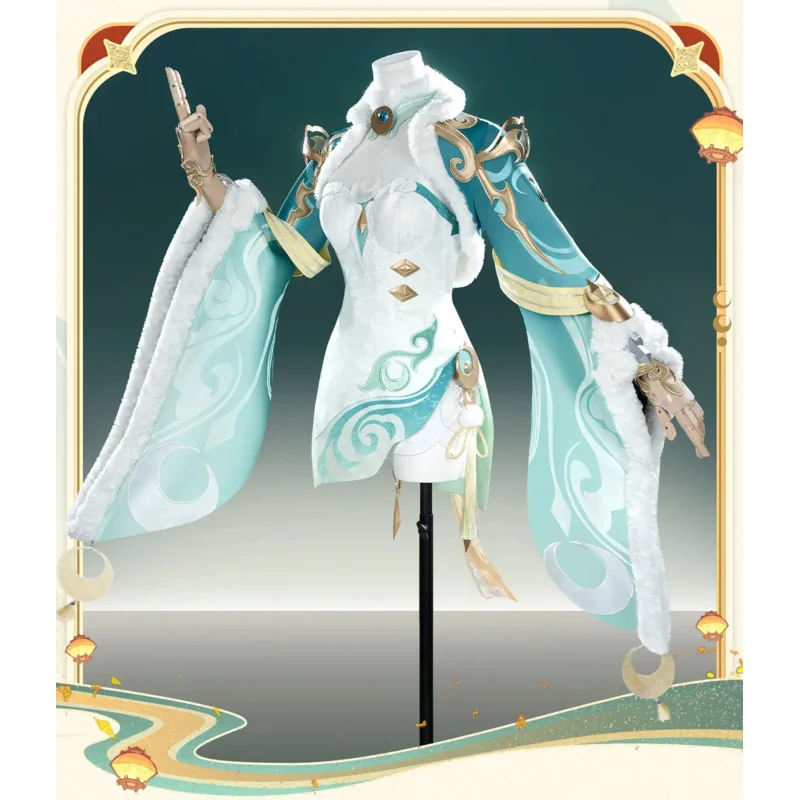 

Game Genshin Impact Zibai Cosplay Costume Uniform Halloween Carnival Party Christmas Play Role Clothes Clothing