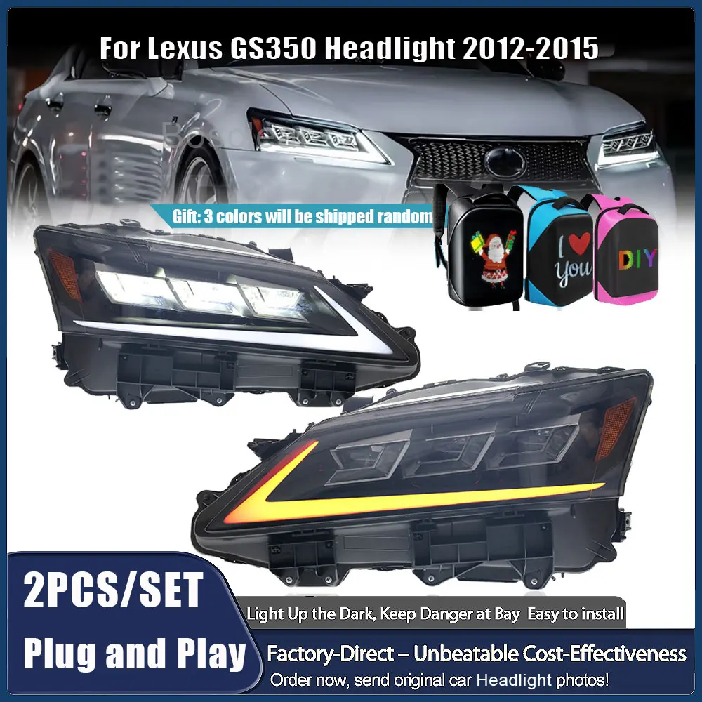 LED Headlight For Lexus GS GS250 GS350 GS430 GS460 GS450h 2012-2015 Head Lamp Assmebly DRL Signal Projector Lens Car Accessories