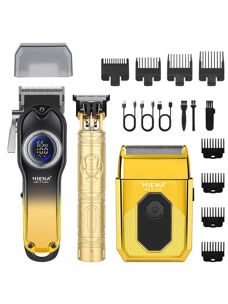 

Professional Hair Clipper Set Electric Shaver with Stainless Steel Adjustable Blade Men's Grooming and Cleaning Specialized