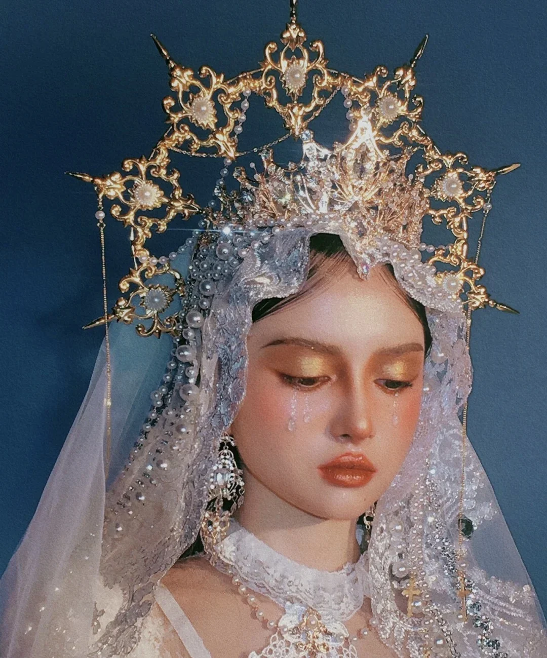 

For Lolita Crown Bride Lolita Our Lady Halo Angel Headband Barrot Tiara Gothic Hair Accessories