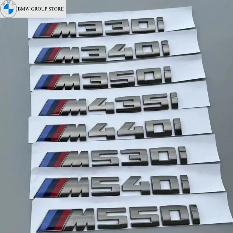 

BMW GROUP New Gray Car Rear Trunk Emblem Sticker 135i 145i 540i 530i 550i M760Li M540i X1 X2 X3 X4 X5 X6 X7 X8 F46 F34 F35 F80