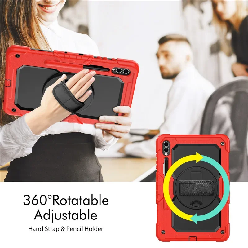 Imagem -02 - Shockproof Silicone Tablet Suporte Capa Capa para Samsung Galaxy Tab s8 s9 Ultra 14.6 Sm-x900 X906 X910 X916 360 Rotação