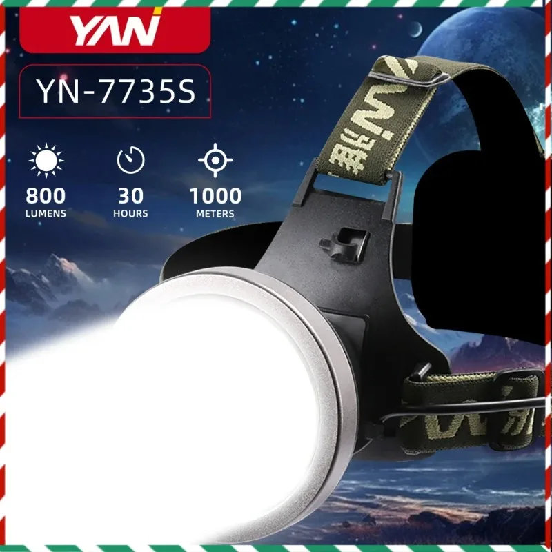 

YN-7735S Upgrade Headlamp 7800mAh LED Fishing Headlight With Motion Sensor Super Bright Rechargeable Head Lights Torch Lantern
