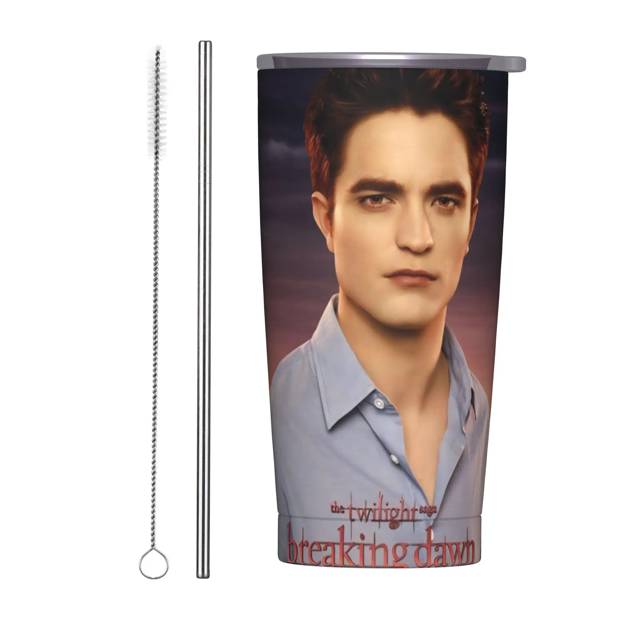 Edwards Cullen  Tumbler Vacuum Insulated  Coffee Cups with Lid Straw Double Wall Mug Spill Proof 20oz