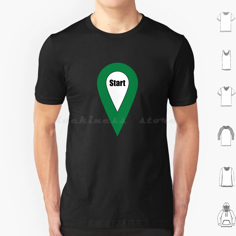 Camiseta Start Here para parejas o