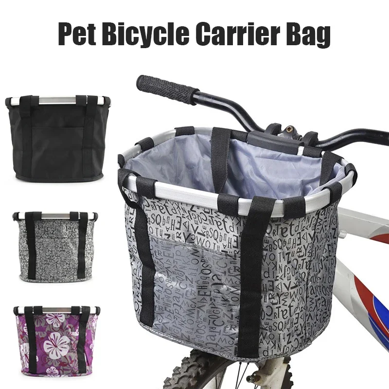 

Removable Pet Bicycle Carrier Bag Puppy Cat Travel Bike Seat For Small Dog Basket Bike Basket