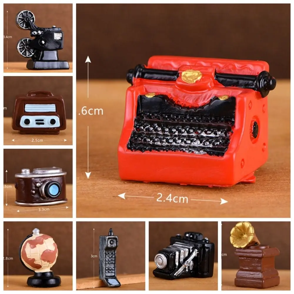 Dekoracja Domu Retro Nostalgiczna Figurka Domek dla Lalek Figurka Retro Aparat Fotograficzny Miniatury Model Miniatura Kreatywna