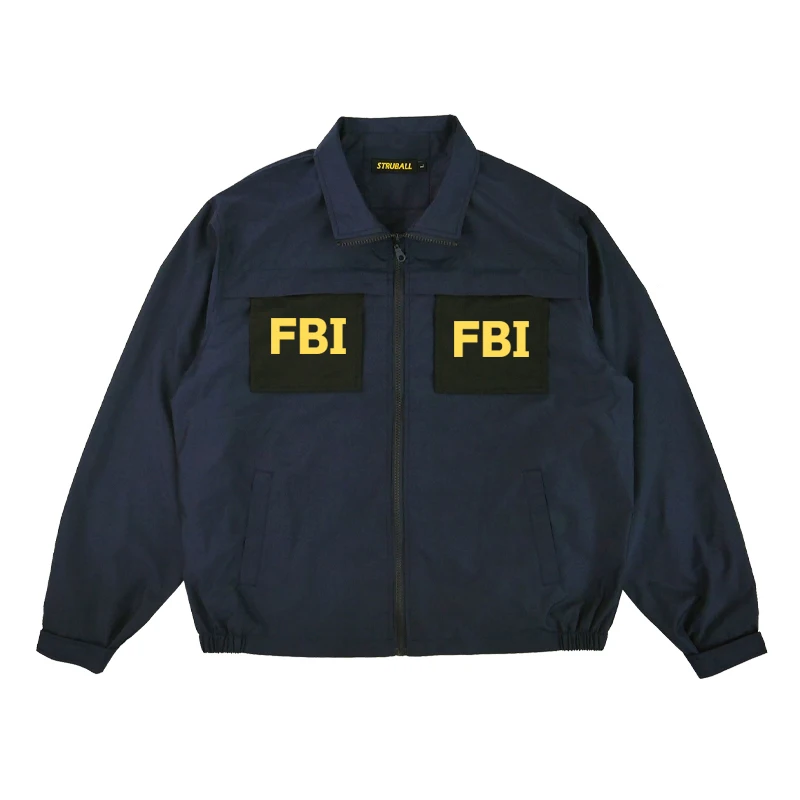 

Top Sales Spring Autumn US Federal Agent FBI Identification Trench Coach Jacket Men Women Tactical Climbing Windbreaker