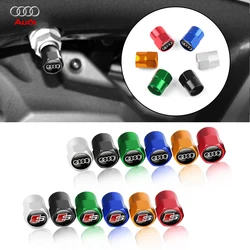 3D Aluminum Metal Logo Car Wheel Tire Valve Caps Badge Dust Cover For Audi SLine RS A3 A6 C7 A4 B8 8P 8V B6 A5 Q5 B9 C6 A1 Q7 Q3