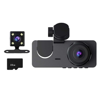 HD 1080P Dash Cam Front and Rear Inside Car Camera 3 Lens Car Recorder Wireless Connected Car DVR