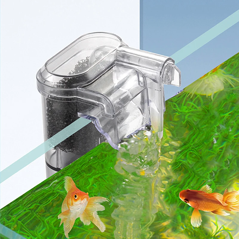 Aquarium Xl - 1個入り 新型水槽用サスペンドフィルター、ミニフィルター、USB、2.5W、250L/H、30cm以下の水槽やアクアリウムに適しています。
