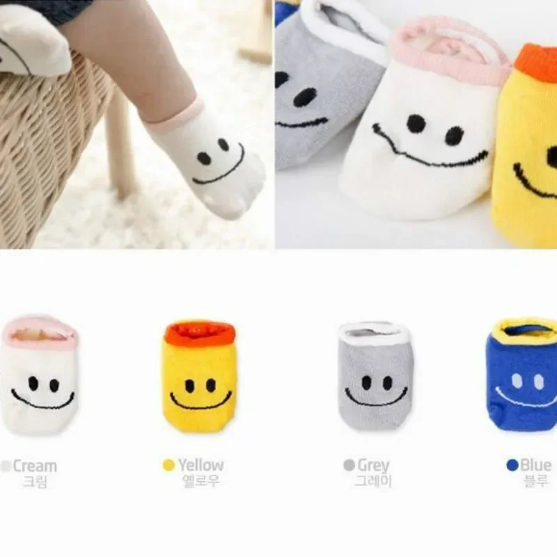 4pairs/Lot Cotton Baby Boat Sock Infant Kids Sneaker Socks Cartoon Newborn Slipper Socks