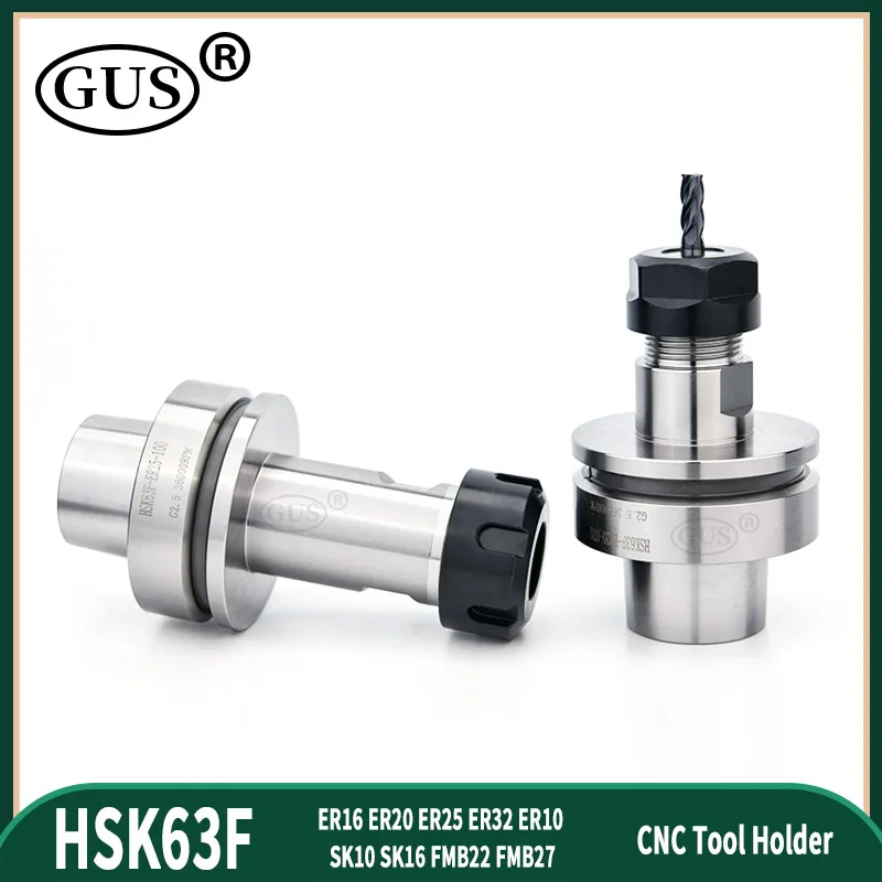 HSK63F Tool Holder HSK63 ER16 ER25 ER32 ER40 SK10 SK16 FMB22 FMB27 HSK ER Collet Chuck CNC Woodworking Machine Knife Handle