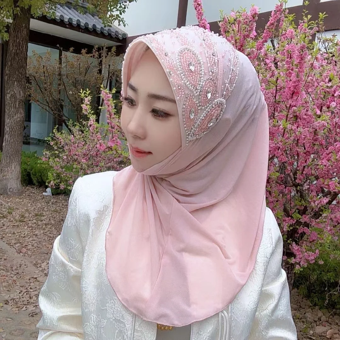 Hijab muslimischen Frauen Schal Kopftuch versand kostenfrei Luxus Quasten Schal Malaysia Gebet Kufi Islam Saudi-Arabien Mode neu 05212