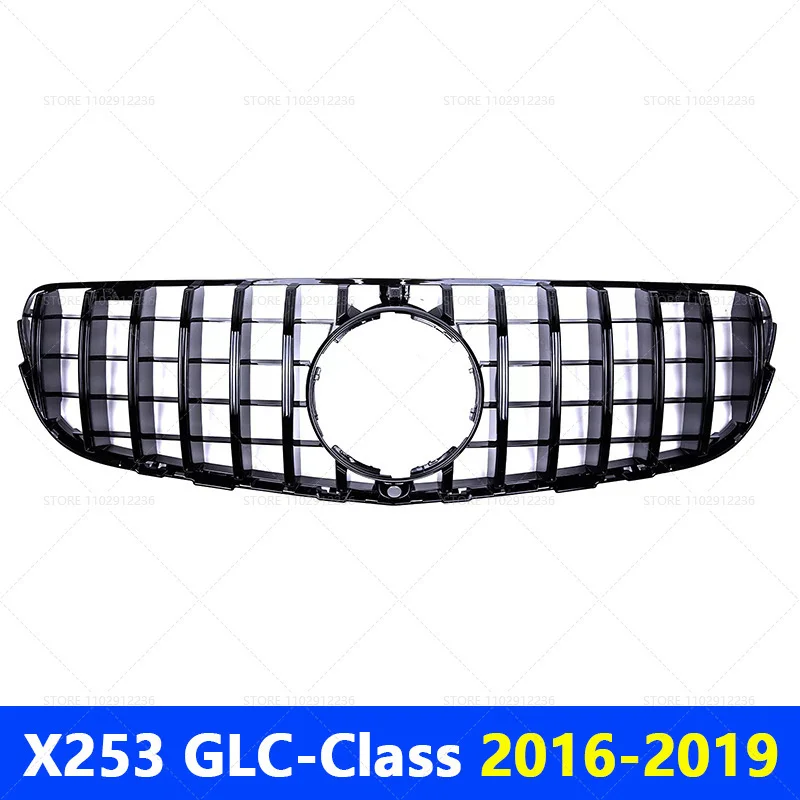 for 2016-2019 2020-2024 X253 GLC-Class Mercedes Benz GLC350 GLC300 GLC250 GLC43 GT Upper Bumper Hood Mesh Front Grill Grille