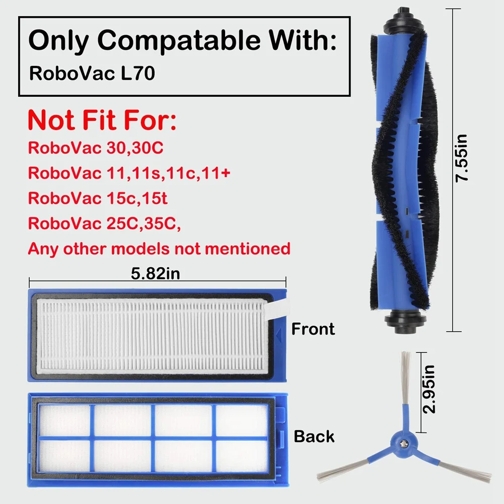 Kit de pièces de rechange pour aspirateur robot hybride Fy RoboVac L70, kit d'accessoires