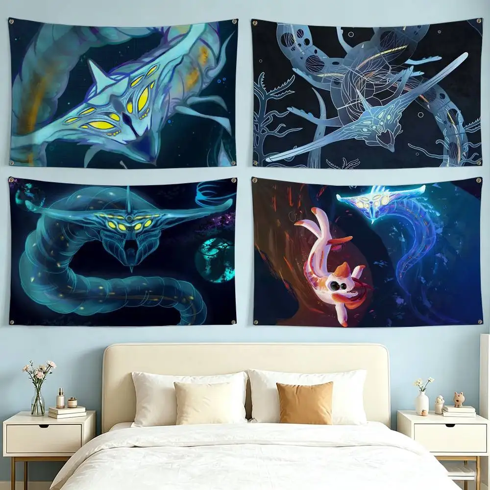 B-Below Zero Subnauticas PVC Flag Suitable For Party Club Outdoor Interior Wall Decoration Banner Fans Gift