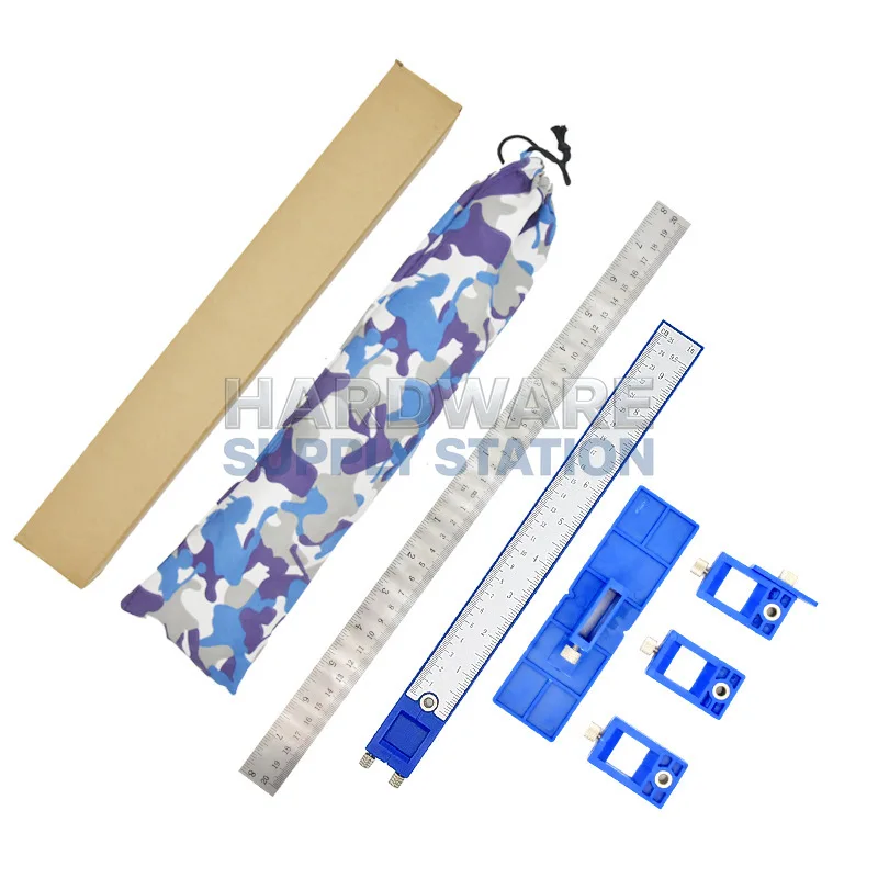 

Punching installation positioning handle assistant for woodworking wardrobe cabinet door handle punching artifact