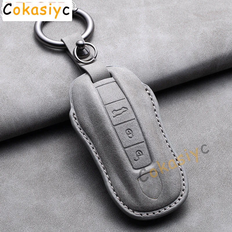 Funda para llave de coche, soporte de carcasa para Porsche Panamera Cayenne 971 911 9YA Macan Boxster, accesorios de protección sin llave de 3 botones